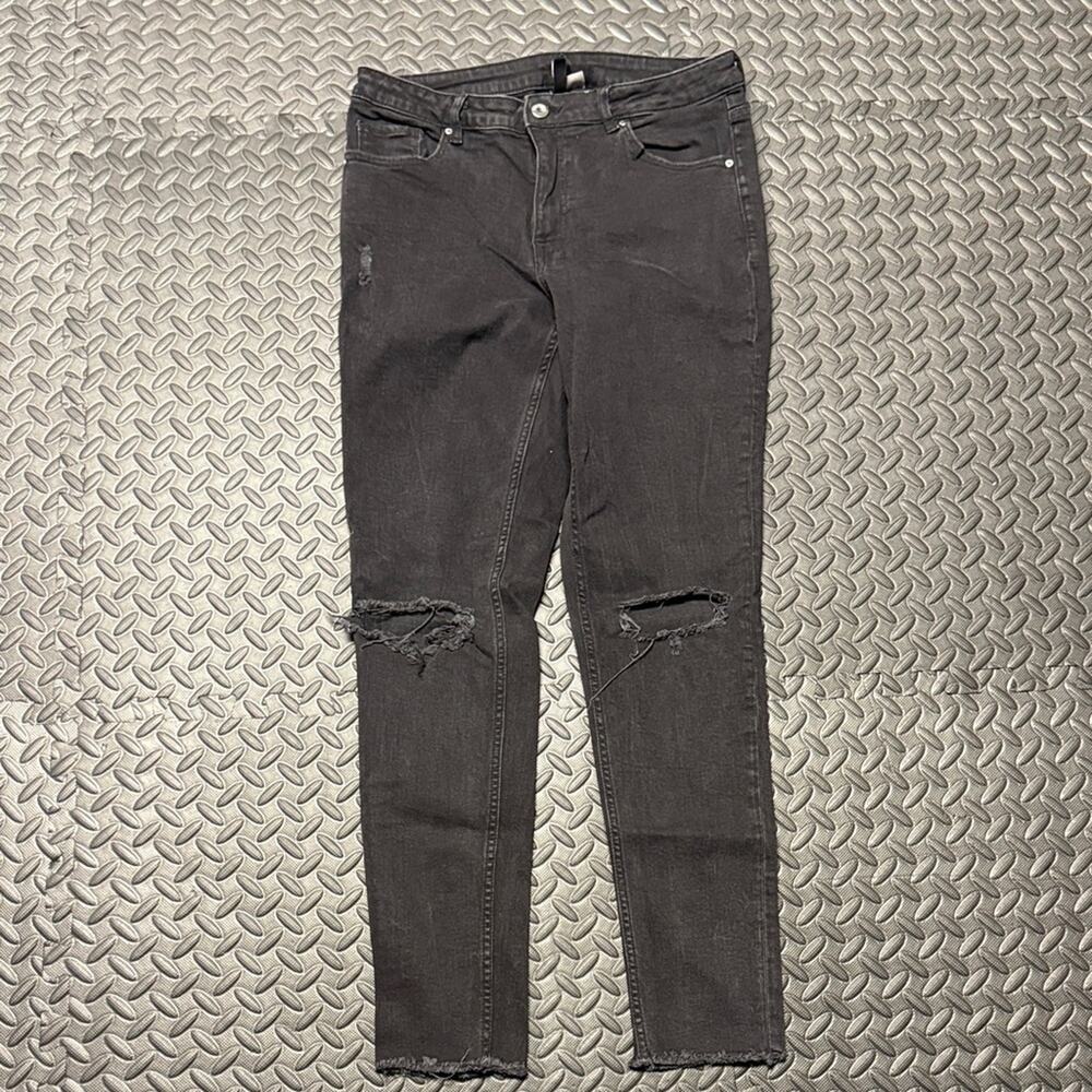 H&M Black Distressed Women's Jeans Size 10